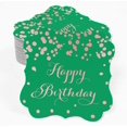 thumbnail image 2 of Inkdotpot Pack Of 100 Happy Birthday Paper Tags DIY Craft Bracket Shape Real Rose Gold Foil Hang Tags, 2 of 6