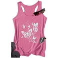 thumbnail image 2 of GDREDA Débardeurs Style T-Shirt Femmes Décontracté Mode Imprimé Floral Col Rond Sans Manches Gilet Haut Débardeurs et Camisoles pour Femmes Rose,TG, 2 of 5