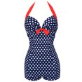 thumbnail image 1 of Womens Swimsuits Tankini Wave Dot Conservative Beach Plus Plus Hot Spring Tankinis Swimwear for Women Blue, 1 of 4