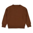 thumbnail image 1 of RXIRUCGD Boys And Girls Solid Color Sweater Pullover Knitted Sweater Candy Base Sweater( Coffee, Size:2-3 Years ), 1 of 2