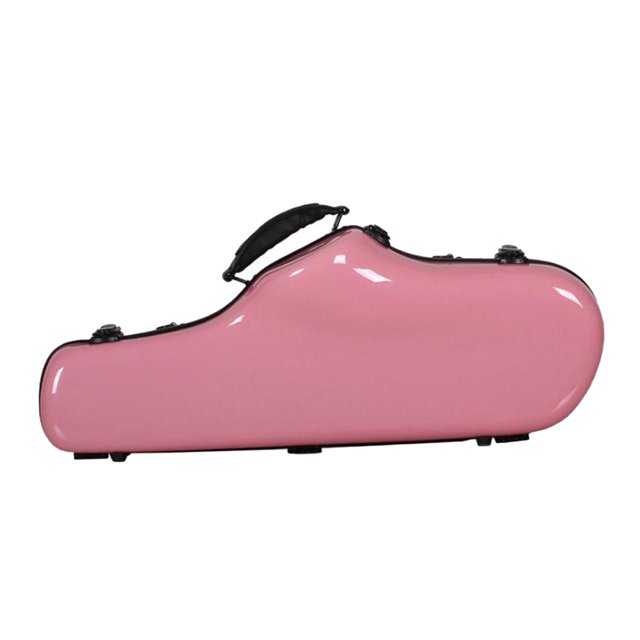 MERIGLARE Alto Saxophone Gig Bag , Removable Shoulder Straps Durable Lightweight Hard Case Pink