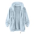 thumbnail image 5 of TIMIFIS Men's Heavyweight Fuzzy Jacket Zip Up Sweatshirt Coat Fashion Fleece Warm Jacket, 5 of 5