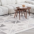 thumbnail image 3 of Rug Branch Nimbus Geometric Indoor Area Rug, Cream Grey, Modern - Living Room, Bedroom, Dining Room, and Kitchen, 3 of 7