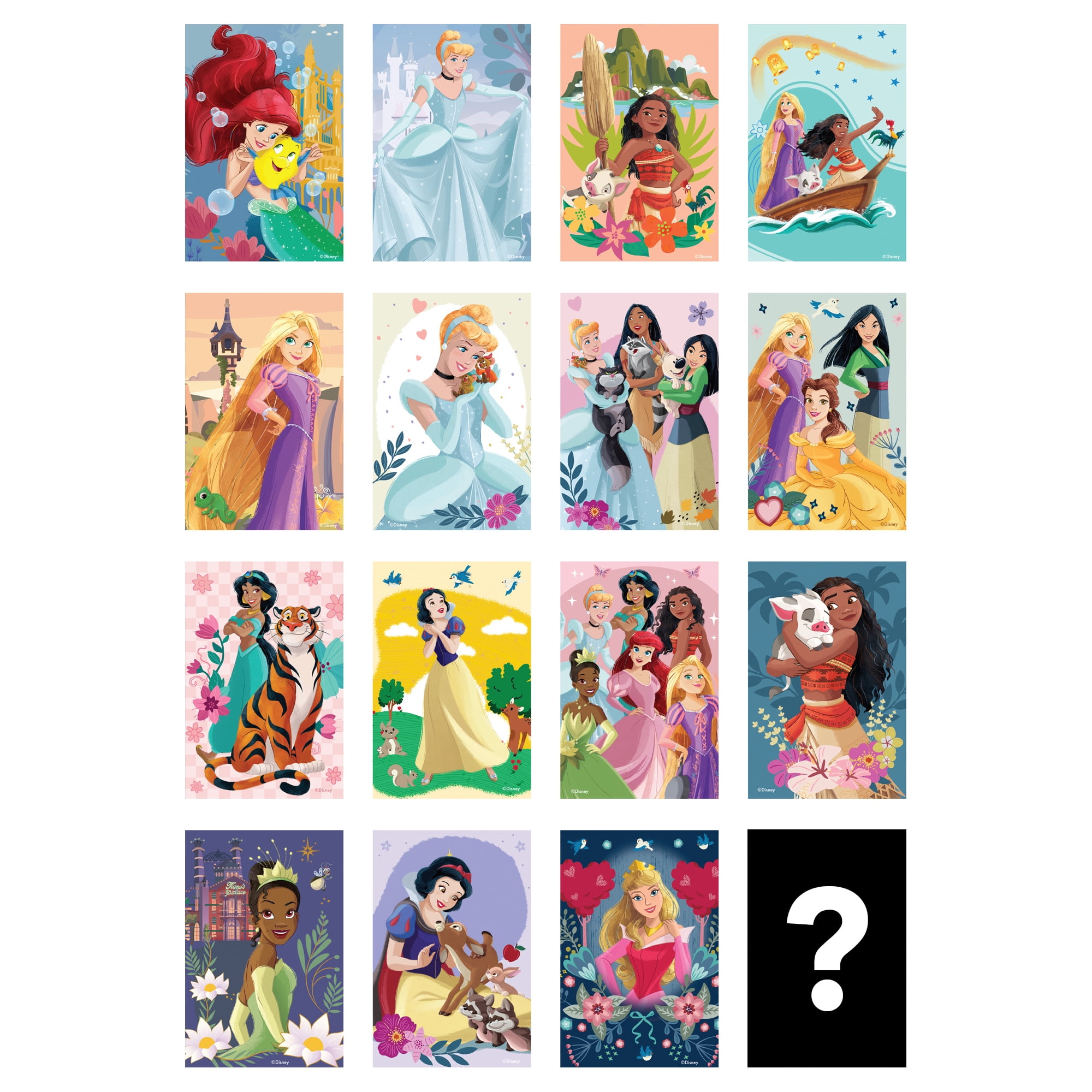 Mini casse-têtes mystères de Disney Princesses en sachet de 24 morceaux