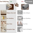 thumbnail image 4 of Hasoo 8' x 10' Large Area Rug High-Pile Plush Shag Rug Perfect for Living Rooms, Bedrooms, Dining Rooms, Light Khaki, 4 of 7
