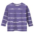 thumbnail image 4 of Splozh Longues Blouse à Manches pour Fille, T-Shirt Décontracté à Col Rond à Manches Trois Quarts, Haut Basique Régulier à Manches 3/4, Violet, 10-11 Ans, 4 of 5