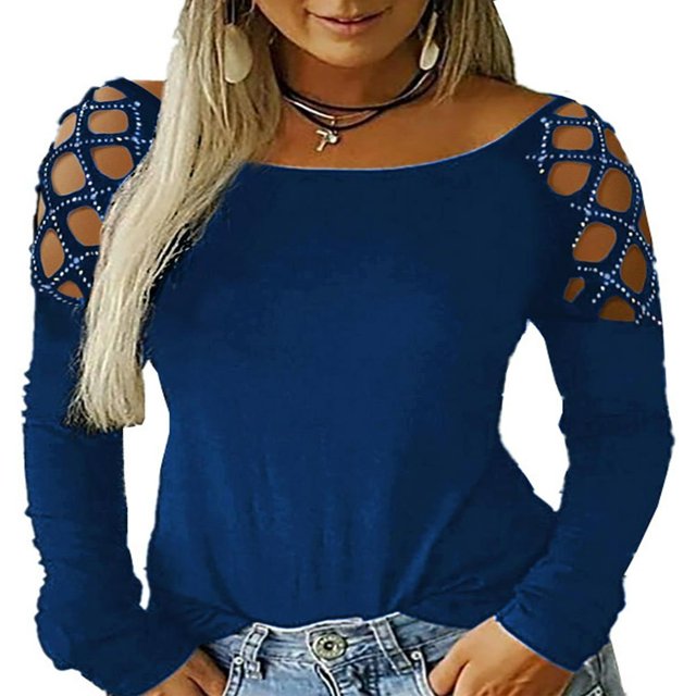 Blouse à Manches Longues à Col Ras du Cou, Haut Ample (Grande Taille pour Femmes) 1 Paquet