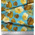 thumbnail image 3 of Soimoi Rayon Fabric Floral & Leaves Tropical Print Fabric by The Yard 42 Inch Wide, 3 of 3