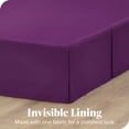 thumbnail image 3 of Bare Home Jupe de Lit Double Brossage - Premium 1800 Collection - Retombée de 15 Pouces - Très Grand Simple, Prune, 3 of 4