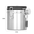 thumbnail image 2 of EGNMCR Storage Containers Coffee Canister, Airtight Stainless Steel Kitchen Food Storage Container With Date And Scoop For Grounds Coffee,Beans, Tea, Flour, Cereal, Sugar(1.5L) Storage jars, 2 of 7