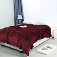 thumbnail image 2 of REGALWOVEN Flannel Fleece Blanket Soft Warm Luxury Hemmed Burgundy King, 2 of 10