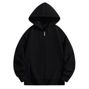 cfhntfmh Hoodies for Men Soft Lightweight Zip up Hoodie Casual Loose Jackets Long Sleeve Padded Pullover Sweatshirt