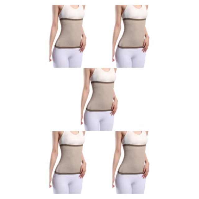 Thinsony Breathable And Moisture Absorbing Waist Back Support For Added Comfort Skin camel M 5Set