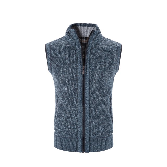 Leutsin 2021 Automne et Hiver Plus Veste en Molleton Chandail pour Homme Col Montant Cardigan