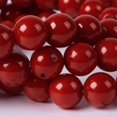 thumbnail image 2 of Dyed Red Coral Gemstone 8mm Round Beads Stretch Bracelet 7 Inch, 2 of 2
