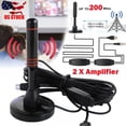 thumbnail image 2 of EIMELI HD Digital Skywire 1280 Miles Ranges Indoor Outdoor TV Antenna With 10 ft Coax Cable, 2 of 6
