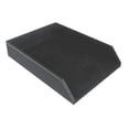 thumbnail image 1 of 3X PU Leather Collection Letter Tray, Document Desk Organizer,Stackable Office File Document Tray Holder (Black), 1 of 7