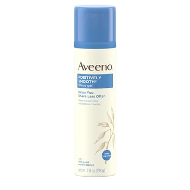 Aveeno Positively Smooth Shave Gel, Vitamin E, Aloe Vera, Soy, Shaving Cream, Hair Removal, allergy tested