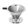 thumbnail image 2 of Pour Over Coffee Filter, 105mm Outer Diameter Coffee Strainer Professional Stainless Steel Pour Over Coffee Dripper  For Office For Home For Coffee Shop, 2 of 8