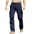 thumbnail image 1 of WRKEKC Cargo Pants for Men Outdoor Pocket Solid Color Elastic Waist Drawstring Work Pants for Hiking, 1 of 9