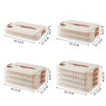 thumbnail image 3 of Dumpling Box Good Sealing Anti-stick Bottom Refrigerator Noodles Crisper Wonton Case with Lid Daily Use, 3 of 12