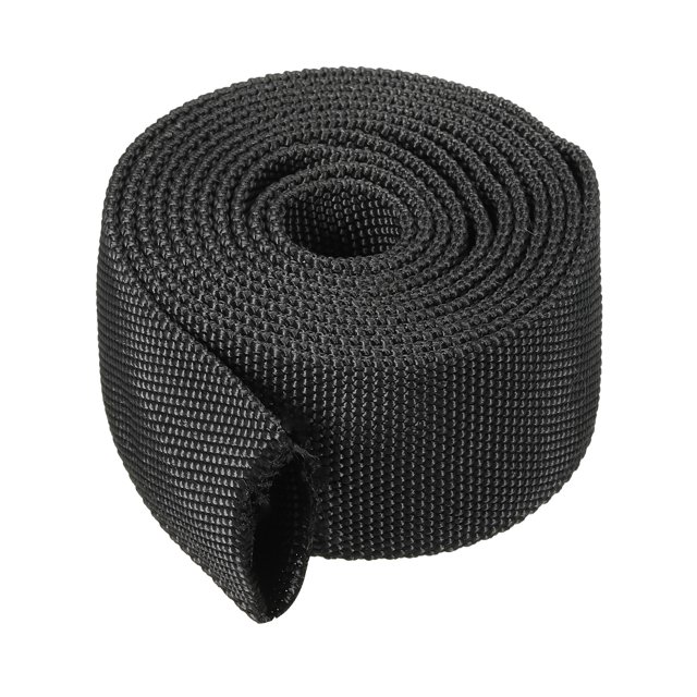 Unique Bargains 1.8' ID 6.5FT Nylon Protective Hose Sleeve, Cable Cover Sheath Protection, Black