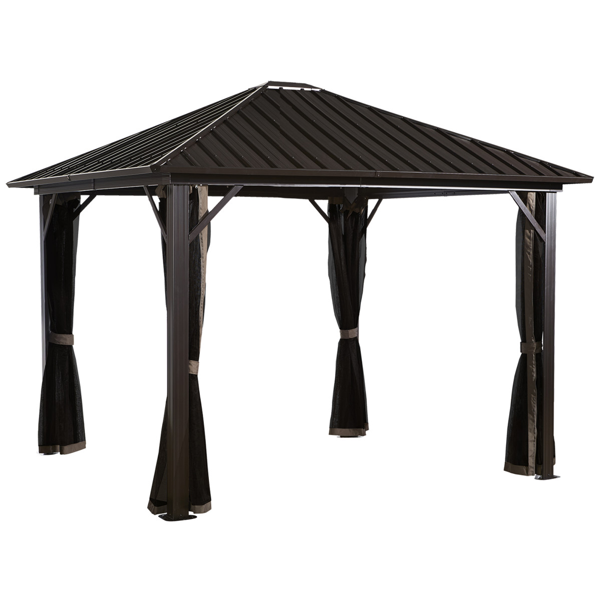 Sojag Genova 10 x 14 9 ft Dark Brown Gazebo
