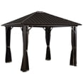 thumbnail image 2 of Sojag Genova 10 x 10 x 9 ft Dark Brown Gazebo, 2 of 8