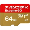 thumbnail image 1 of Carte microSDXC™ UHS‑I SANDISK Extreme® GO 64Go, 1 of 10