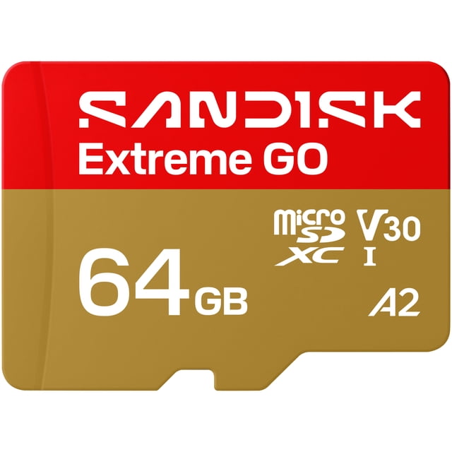 Carte microSDXC™ UHS‑I SANDISK Extreme® GO 64Go