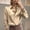 Beige, variant on yardsong Women's Work Satin Silk Shirt - Button Down Collared Long Sleeve Elegant Blouse Blue,L
