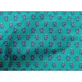 thumbnail image 4 of oneOone Cotton Poplin Turquoise Blue Fabric Robot Cartoon Sewing Material Print Fabric By The Yard 56 Inch Wide, 4 of 4