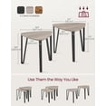 thumbnail image 5 of VASAGLE Nesting Triangle End Tables, Coffee Tables for Living Room Bedroom, Industrial Accent Stacking Side Tables with Metal Frame, Heather Greige and Black, 5 of 5