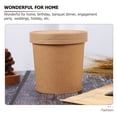 thumbnail image 4 of PENGXIANG 25 Sets Disposable Soup Bowls with Lids Soup Containers Porridge Cups (Khaki), 4 of 6