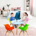 thumbnail image 4 of Gymax Ensemble de Table Ronde Moderne Colorée pour Enfants 5 Pcs avec 4 Fauteuils, 4 of 10