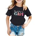 thumbnail image 1 of Pyjama Décontracté pour Enfants Motif Lettre Imprimé Multicolore Col Rond Manches Courtes Grandes Filles Soutien-Gorge Intégré Camisoles Manches Courtes Chemises Filles Manches Longues Chemise de Pâques Filles Filles Athlétiques, 1 of 4