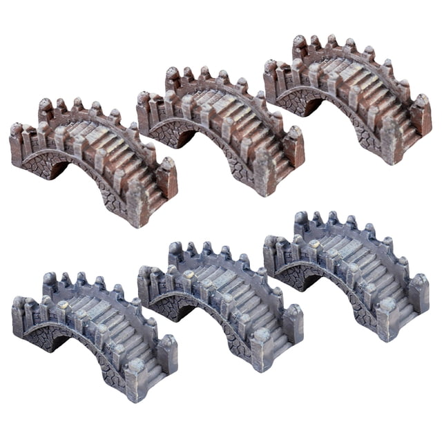 CTIRCHIU 6 Pcs Pont Décoratif pour Micro Paysage Modèle de Pont en Résine avec Design en Arche Couleur Assortie