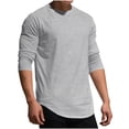 thumbnail image 1 of RXIRUCGD Haut Décontracté pour Homme, Col Rond en Tricot, Faux Haut de Sport Décontracté, Haut/chemise à Manches Longues à Col Rond, Gris, Taille : 3TG, 1 of 8