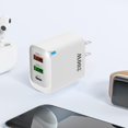 thumbnail image 1 of Uscallm USB Wall Charger Fast Charging Power Adapter 1C+2U Multi Port US Standard Plug Compatible With Tablet Laptop, 1 of 6