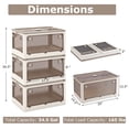 thumbnail image 3 of Costway 3 Pack Stackable Storage Bins with Lids 34.5 Gallon Collapsible Plastic Container Box, 3 of 10