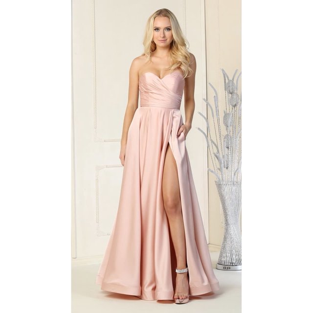 Classy Bridesmaid Satin Dress
