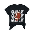 thumbnail image 4 of Charmgo Haut pour Femmes Tendance pour Jour de Match T-Shirts pour Femmes T-Shirt Imprimé 2D à Manches Courtes Col Rond T-Shirt Mode Léger Doux Tenue Décontractée Vêtements pour Femmes Football Noir m, 4 of 4