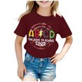 thumbnail image 1 of AWZXDE Hauts pour Filles Enfants Rentrée des Classes T-Shirt Graphique à Manches Courtes Col Rond Lumineux Confortable pour Garçons et Filles, 1 of 4