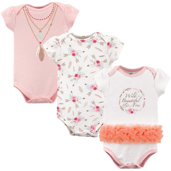 Little Treasure Unisex Baby Cotton Bodysuits Boho Short-Sleeve 0-3 Months