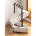 thumbnail image 4 of Hanger Organizer Detachable Clothes Hanger Stacker Rack Metal Hanger Holder Stand Space Saving Clothes Hanger Storage Holds up 100 Wire Clothes Hangers for Closet Room, 4 of 8