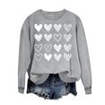 thumbnail image 2 of Yuyuzo Chandails en Molleton pour Femmes Décontractés Saint-Valentin Manches Longues Col Rond Ample Ajusté Mince Chandail Tops, 2 of 5