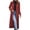 Red, variant on WRKEKC Women's Trench Coat Notch Lapel Button Front Solid Color Water-Resistant Spring Fall Elegant Outerwear for Women Black XXL