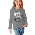 thumbnail image 2 of RXIRUCGD Chemises à Manches Longues pour Filles, Col Rond Mignon, Blouses Décontractées Élégantes (Gris, Taille : 4 Ans), 2 of 5