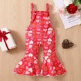 thumbnail image 1 of EGNMCR Girls' Jumpsuits & Rompers Valentine's Day Toddler Baby Girl Print Jumpsuits Printing Strap Romper Pants Kid Rompers, 1 of 8
