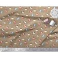 thumbnail image 3 of Soimoi Rayon Crepe Fabric Triangle & Cow Cartoon Printed Craft Fabric by The Yard 46 Inch Wide, 3 of 3